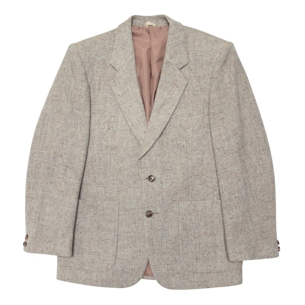 Lubiani (Italy) Lambswool Basket Weave, Soft Tailoring, Relaxed Silhouette